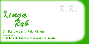 kinga rab business card